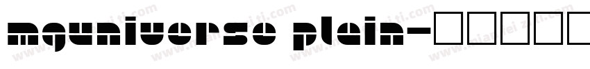 MgUniverse Plain字体转换